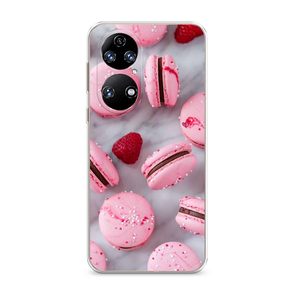 

Чехол Awog на Huawei P50 "Макарони с малиной", Серый;розовый, 6104950-10