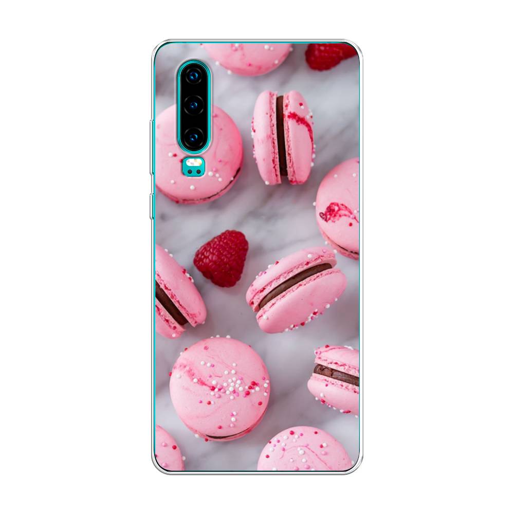 

Чехол Awog на Huawei P30 "Макарони с малиной", Серый;розовый, 68550-10