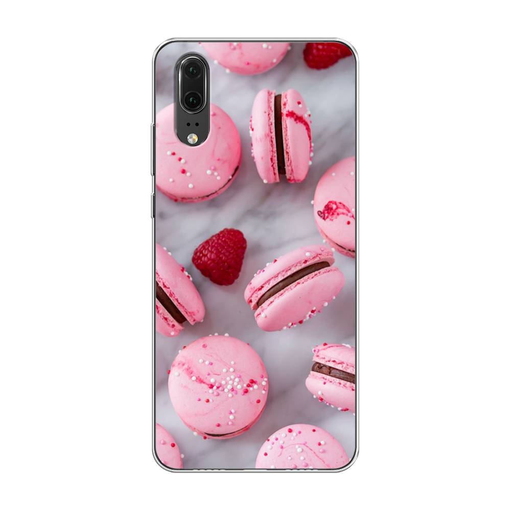 

Чехол Awog на Huawei P20 "Макарони с малиной", Серый;розовый, 64350-10