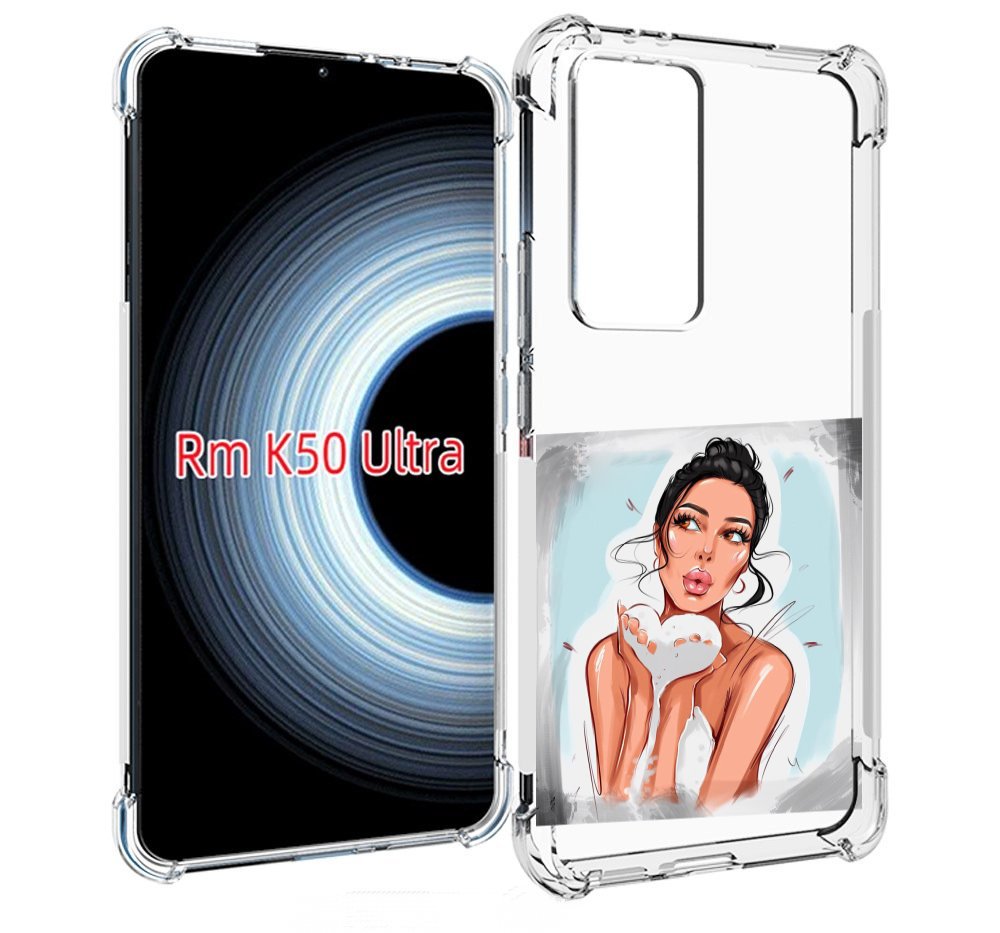 

Чехол MyPads девушка-с-пеной женский для Xiaomi 12T / Redmi K50 Ultra, Прозрачный, Tocco
