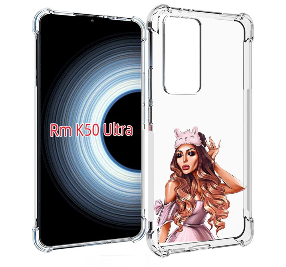 

Чехол MyPads девушка-с-маской-для-сна женский для Xiaomi 12T / Redmi K50 Ultra, Прозрачный, Tocco