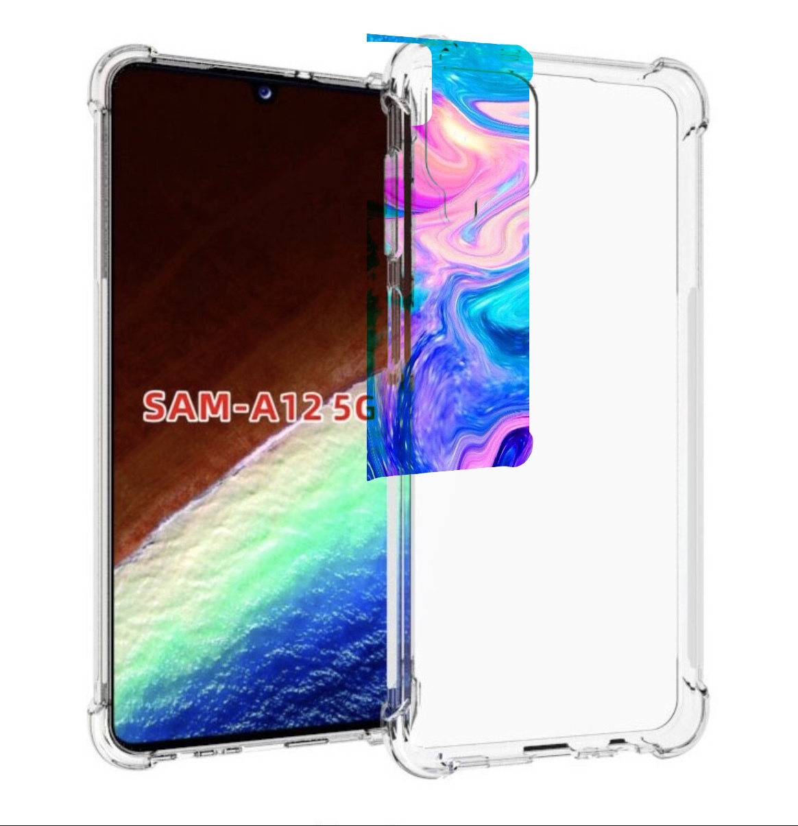 

Чехол MyPads акварельные-краски для Samsung Galaxy A12 (SM-A125F) 2020/21, Прозрачный, Tocco