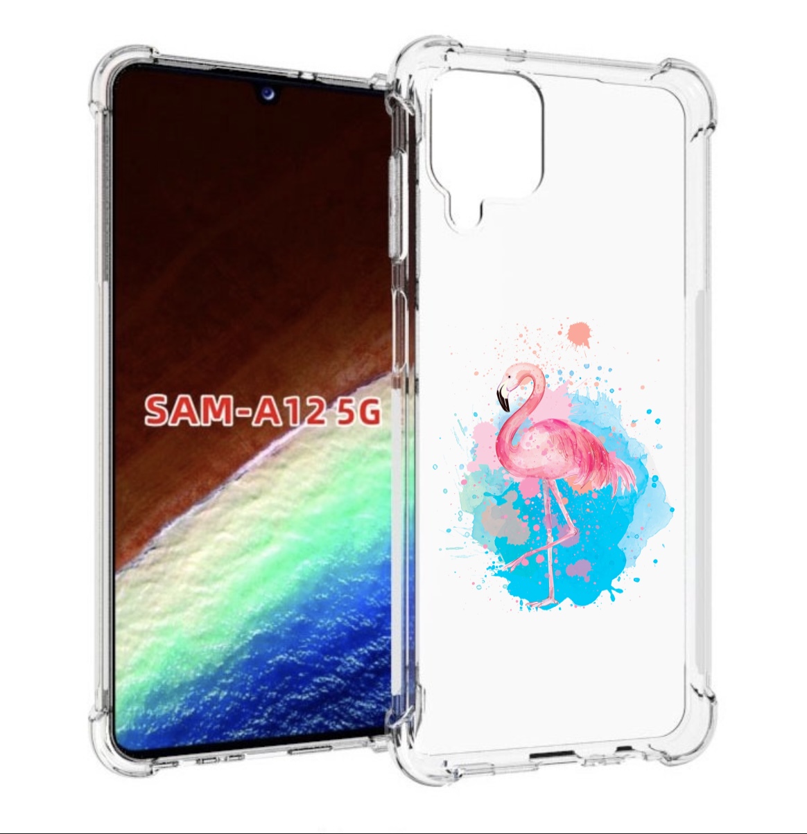 

Чехол MyPads акварельное-фламинго для Samsung Galaxy A12 (SM-A125F) 2020/21, Прозрачный, Tocco