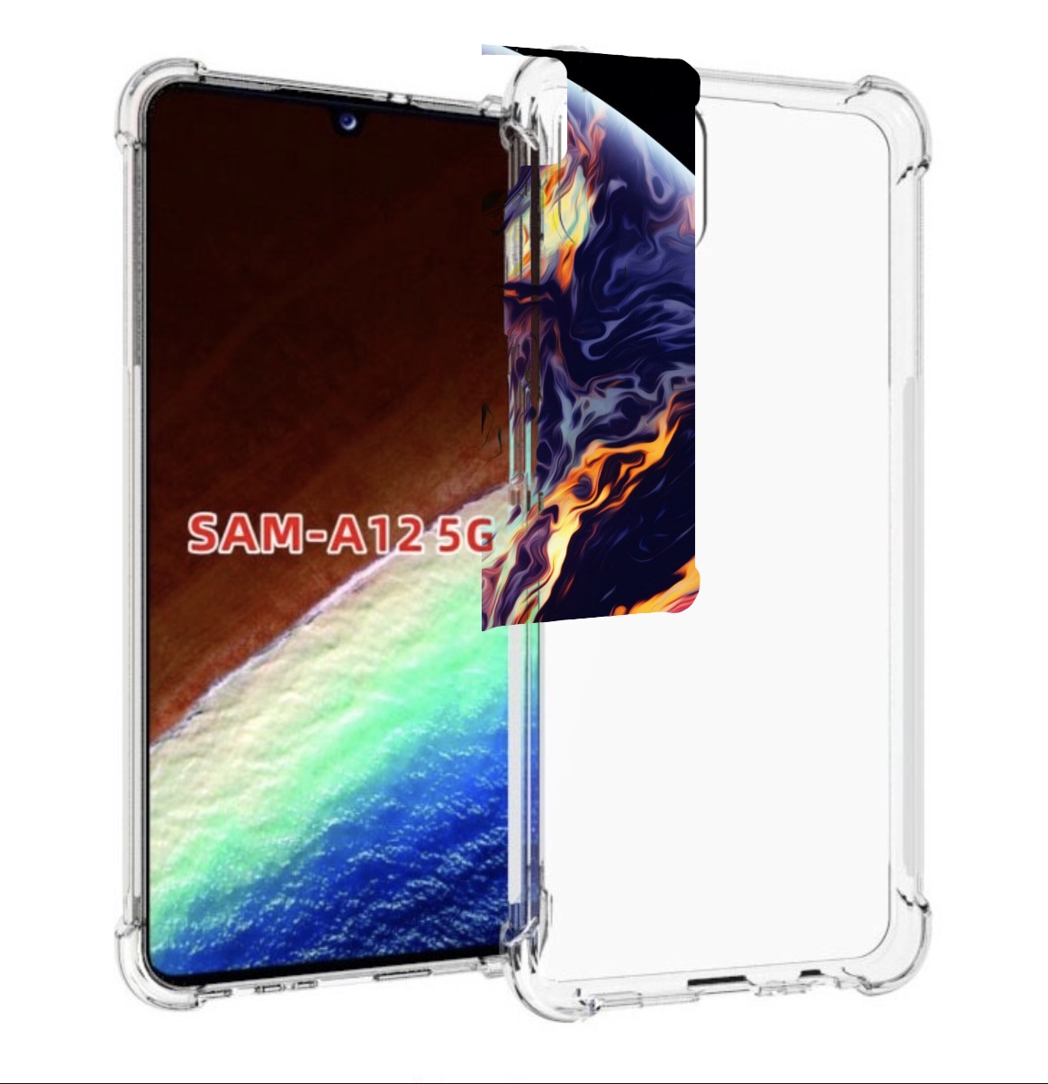 

Чехол MyPads акварельная планета для Samsung Galaxy A12 (SM-A125F) 2020/21, Прозрачный, Tocco
