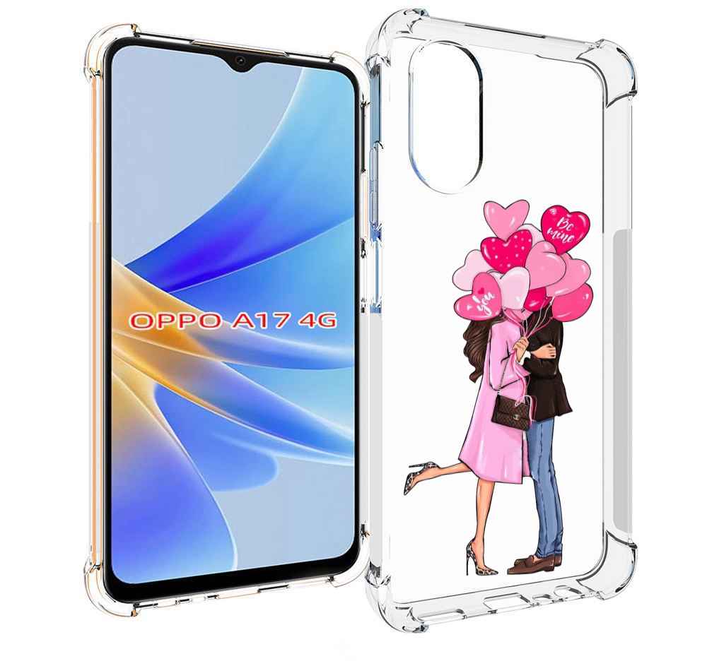 

Чехол MyPads девушка-с-парнем-сердечки женский для OPPO A17, Прозрачный, Tocco
