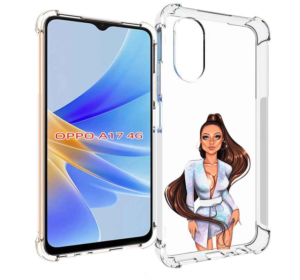 

Чехол MyPads девушка-с-очень-длинными-волосами женский для OPPO A17, Прозрачный, Tocco