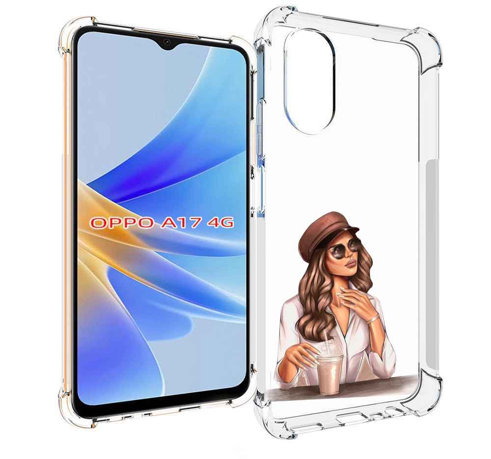 

Чехол MyPads девушка-с-милкшейком женский для OPPO A17, Прозрачный, Tocco