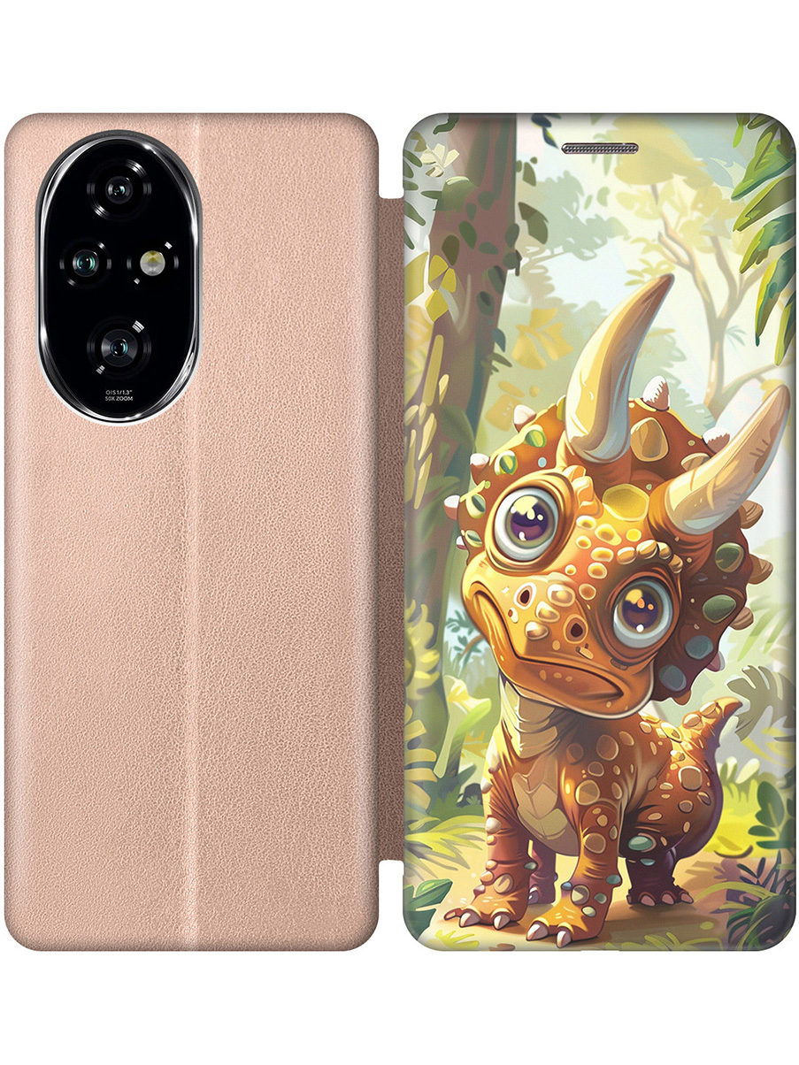 

Чехол-книжка на Honor 200 pro с принтом "Малыш-динозавр" золотой, Золотистый;желтый;зеленый, 783979672