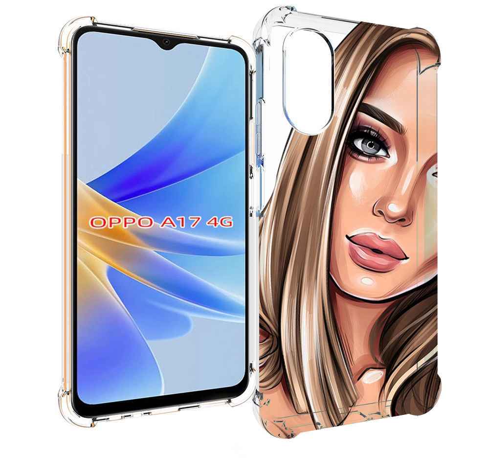 

Чехол MyPads девушка-с-каре женский для OPPO A17, Прозрачный, Tocco