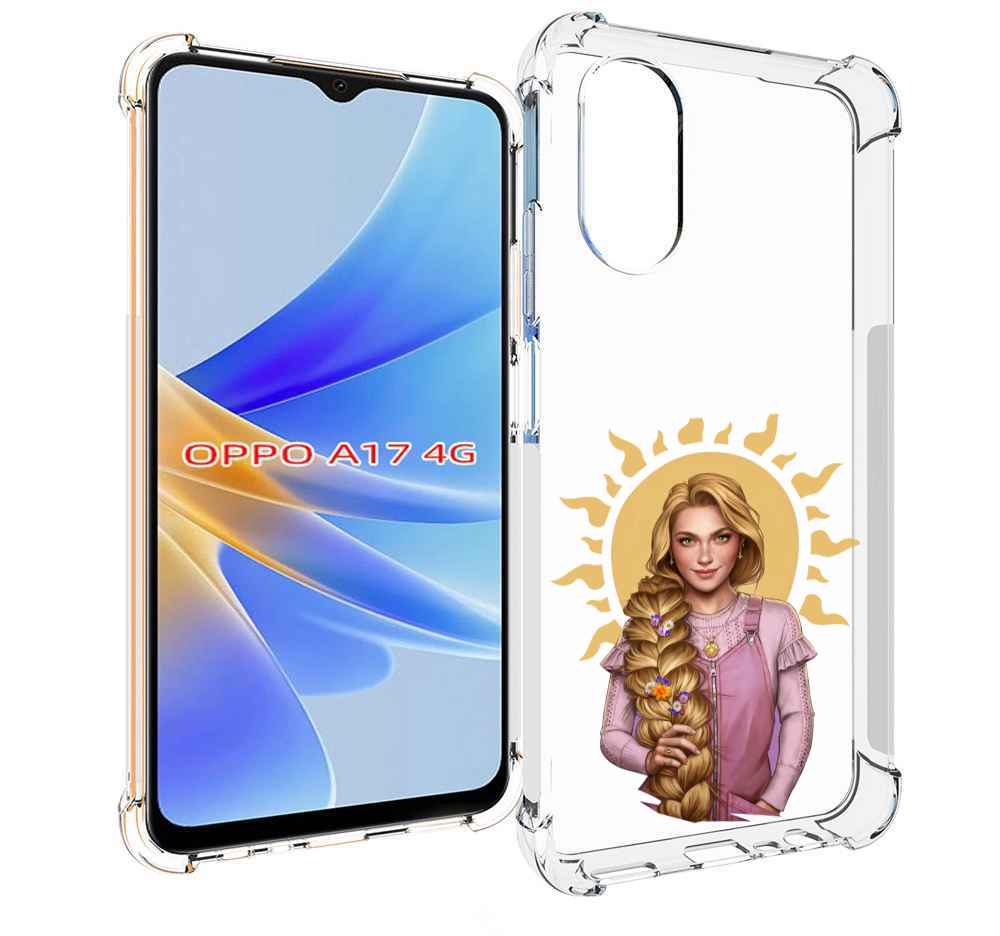 

Чехол MyPads девушка-с-большой-косой для OPPO A17, Прозрачный, Tocco