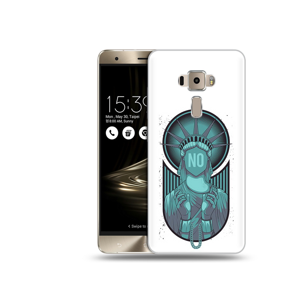 Чехол MyPads Tocco для Asus ZenFone 3 Neo (ZE520KL) статуя свободы зеленый