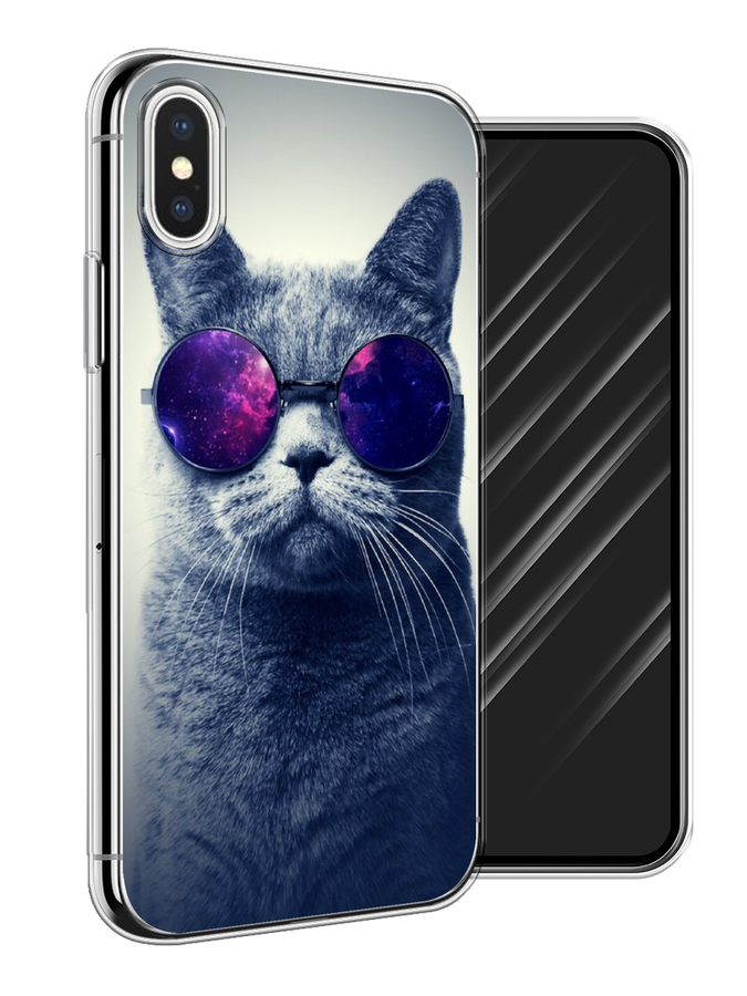 

Чехол Awog на Apple iPhone XS (10S) / Айфон XS (10S) "Космический кот", Разноцветный, 11850-1