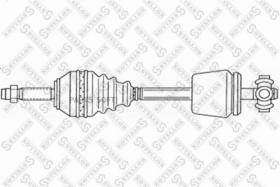 

STELLOX 158 1766-SX_привод левый! 681mm, 24161\ Dacia Logan 1.4-1.6i 04> 1шт