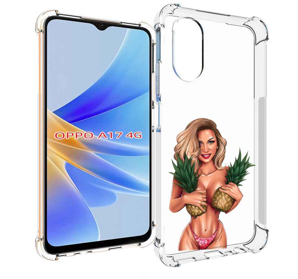 

Чехол MyPads девушка-с-ананасами женский для OPPO A17, Прозрачный, Tocco