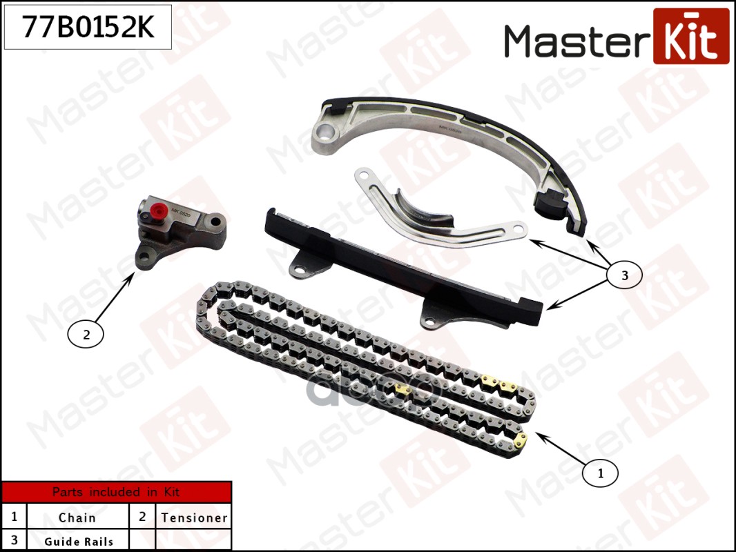 

Комплект Цепи Грм Toyota 1sz-Fe 77b0152k MasterKit арт. 77B0152K
