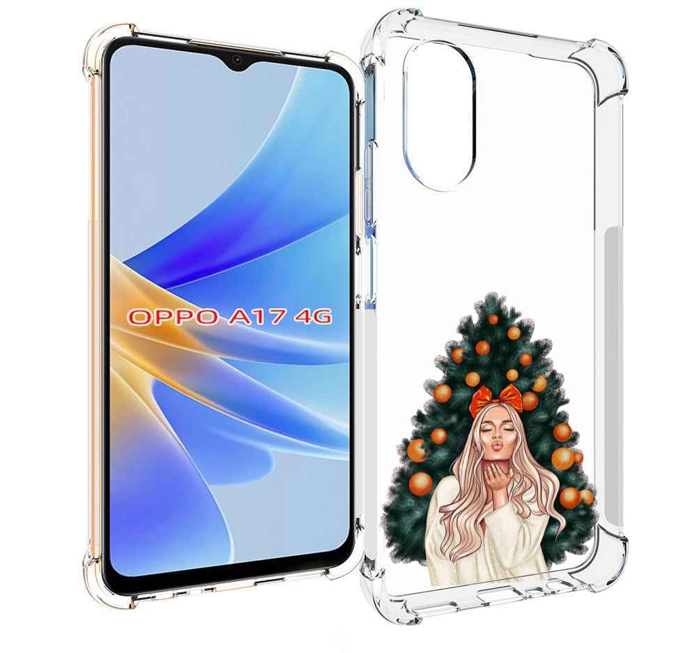 

Чехол MyPads девушка-под-елкой-с-мандаринами женский для OPPO A17, Прозрачный, Tocco
