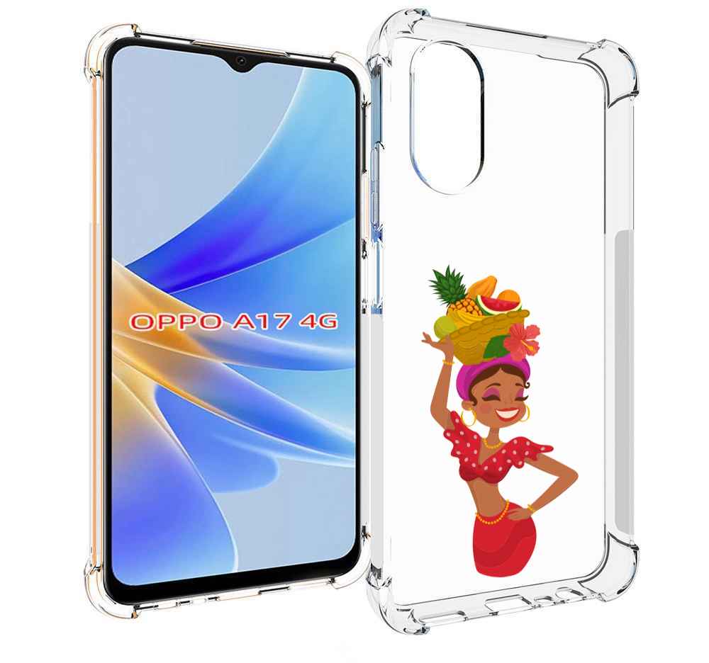 

Чехол MyPads девушка-мулатка для OPPO A17, Прозрачный, Tocco