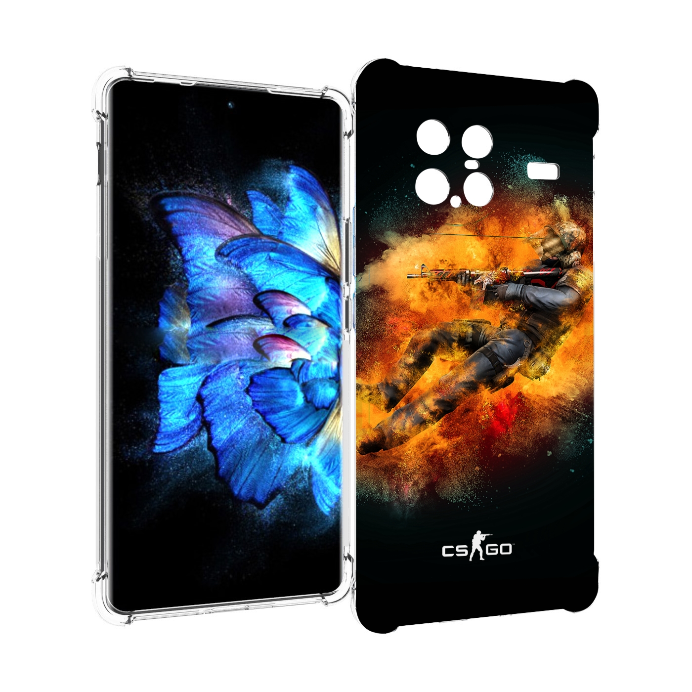 

Чехол MyPads CS-go-Контр-террорист мужской для Vivo X Note 5G, Прозрачный, Tocco
