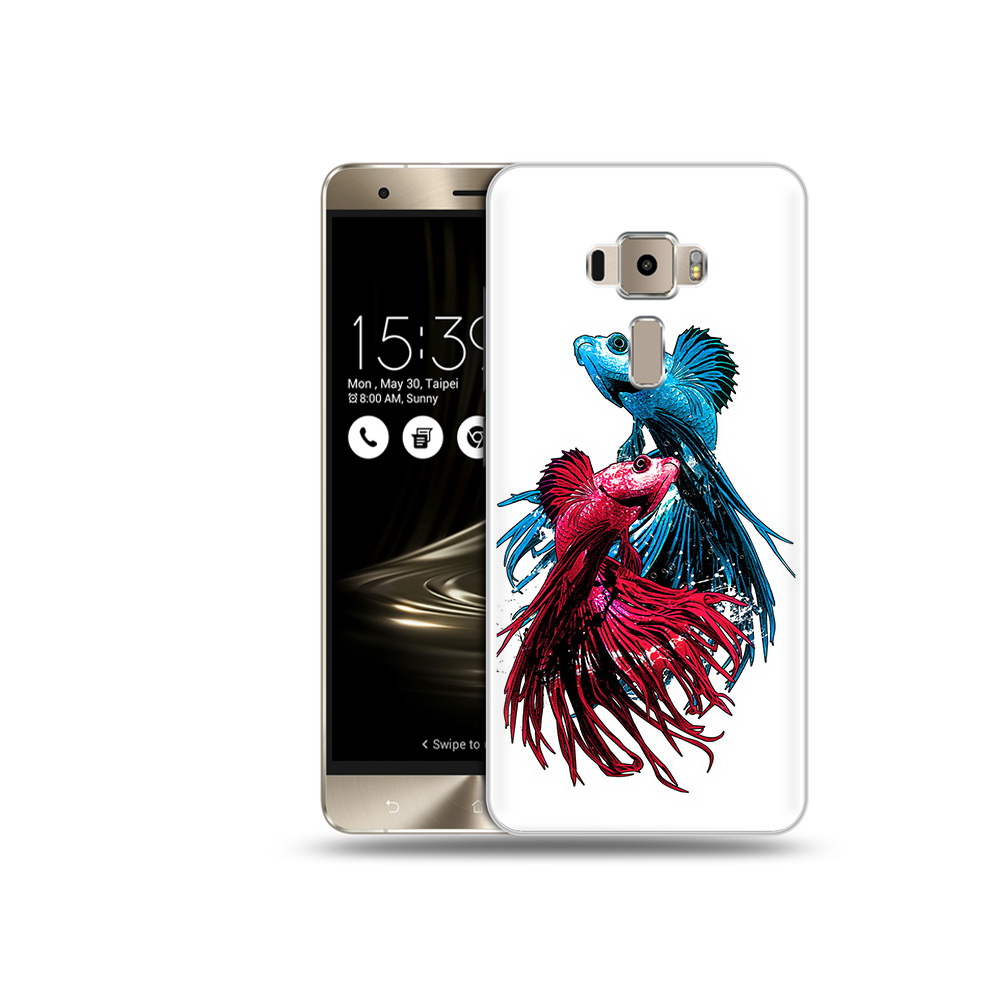 

Чехол MyPads Tocco для Asus ZenFone 3 Neo (ZE520KL) рыбы петушки (PT38045.651.592), Прозрачный, Tocco