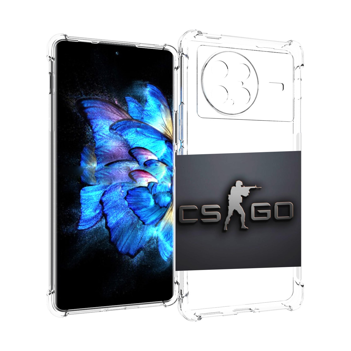 

Чехол MyPads CS go логотип мужской для Vivo X Note 5G, Прозрачный, Tocco