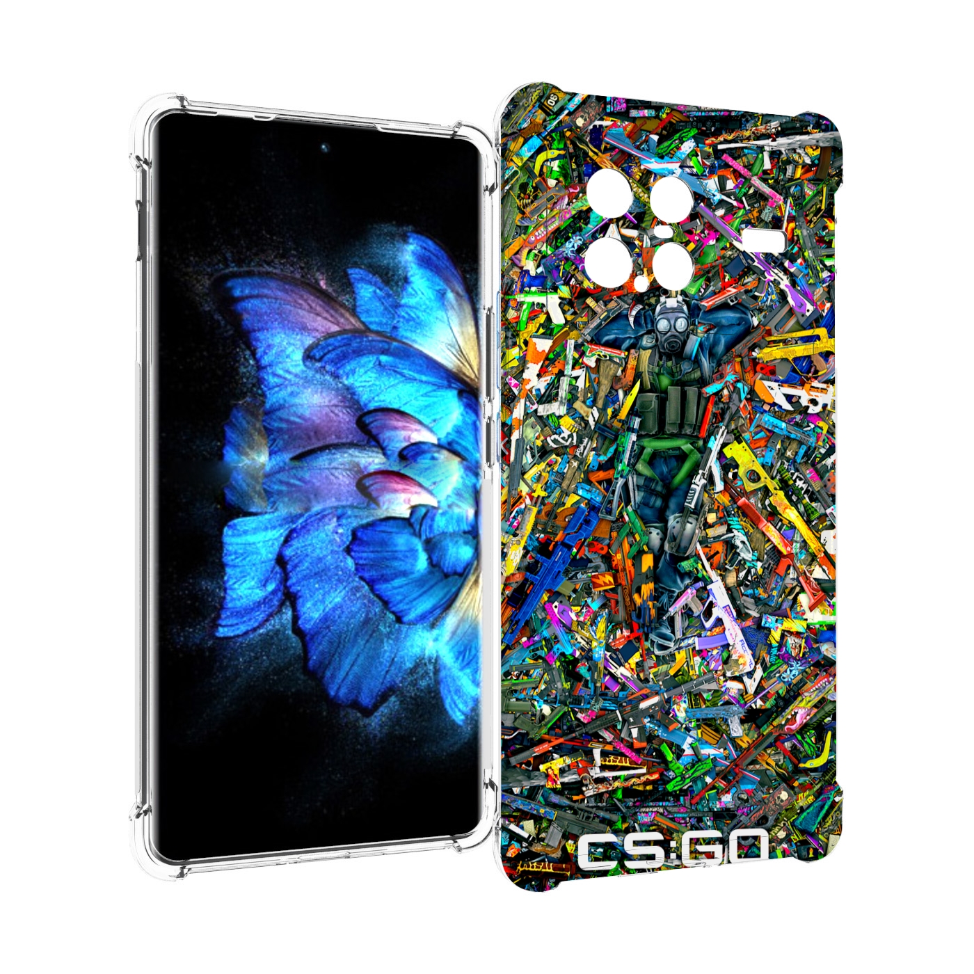 

Чехол MyPads CS GO guns skins мужской для Vivo X Note 5G, Прозрачный, Tocco