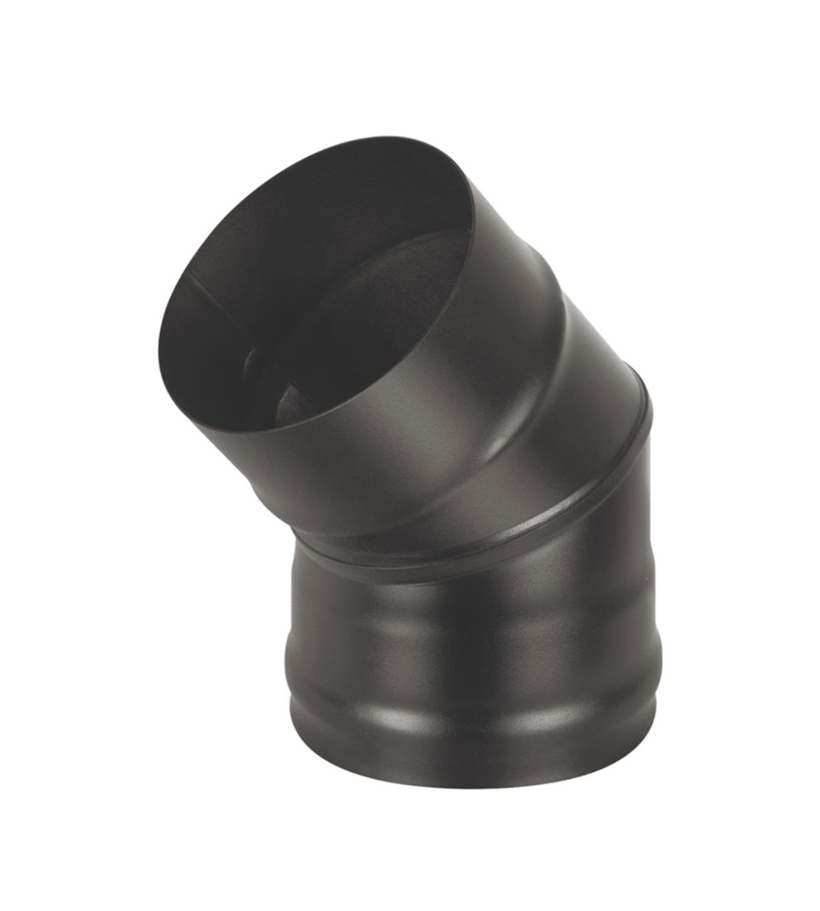 

Колено BLACK (AISI 430 0,8мм) 45x 2-х секц. (150), Черный
