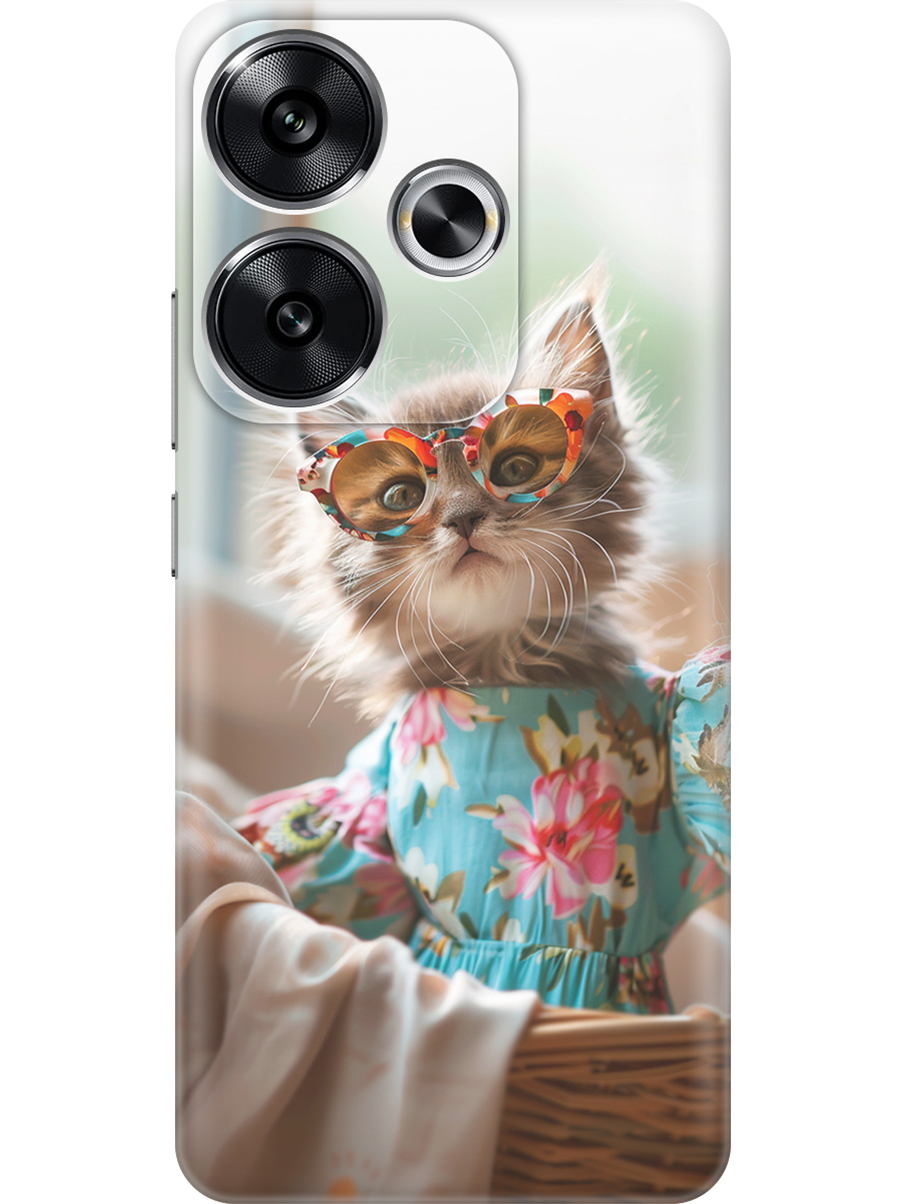 

Силиконовый чехол на Xiaomi Redmi Turbo 3, Poco F6 с принтом "Кошечка в голубом платье", Прозрачный;белый;голубой;серый, 783980811