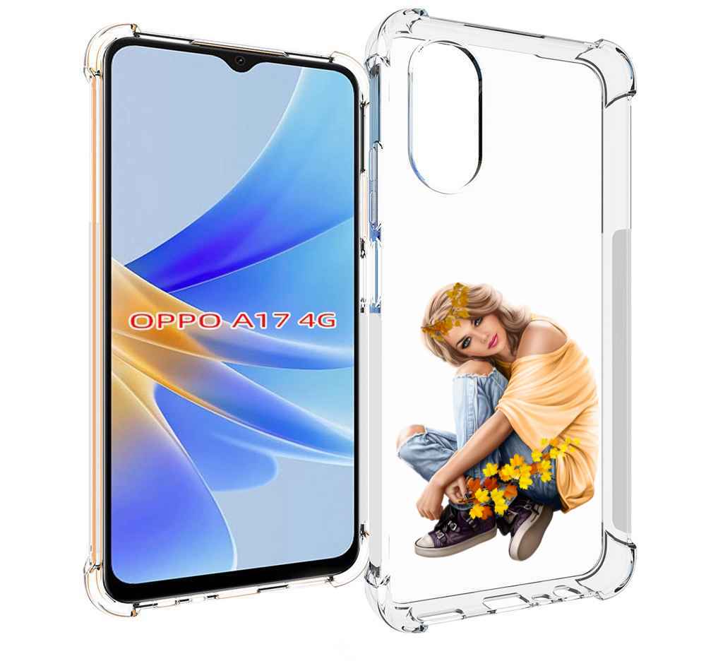 

Чехол MyPads девушка-в-цветочками женский для OPPO A17, Прозрачный, Tocco