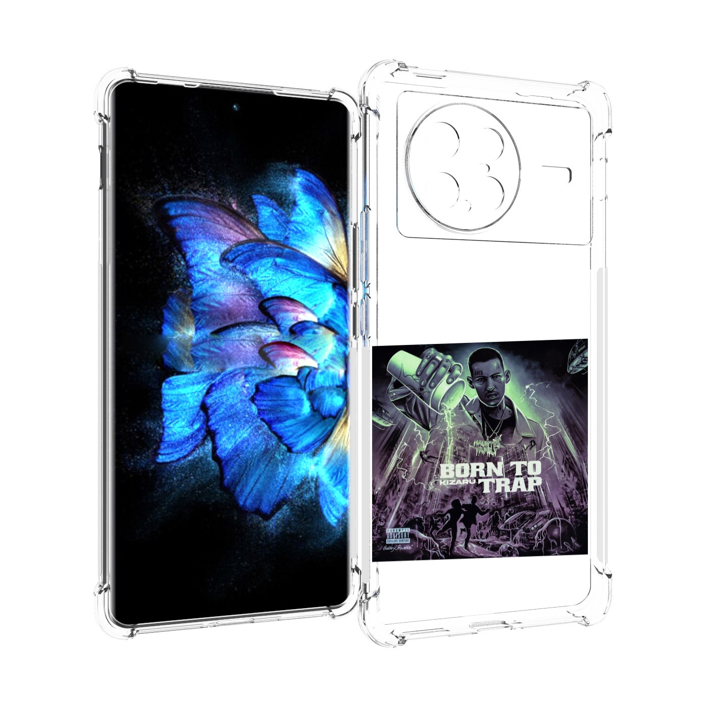 

Чехол MyPads Born to Trap Kizaru для Vivo X Note 5G, Прозрачный, Tocco