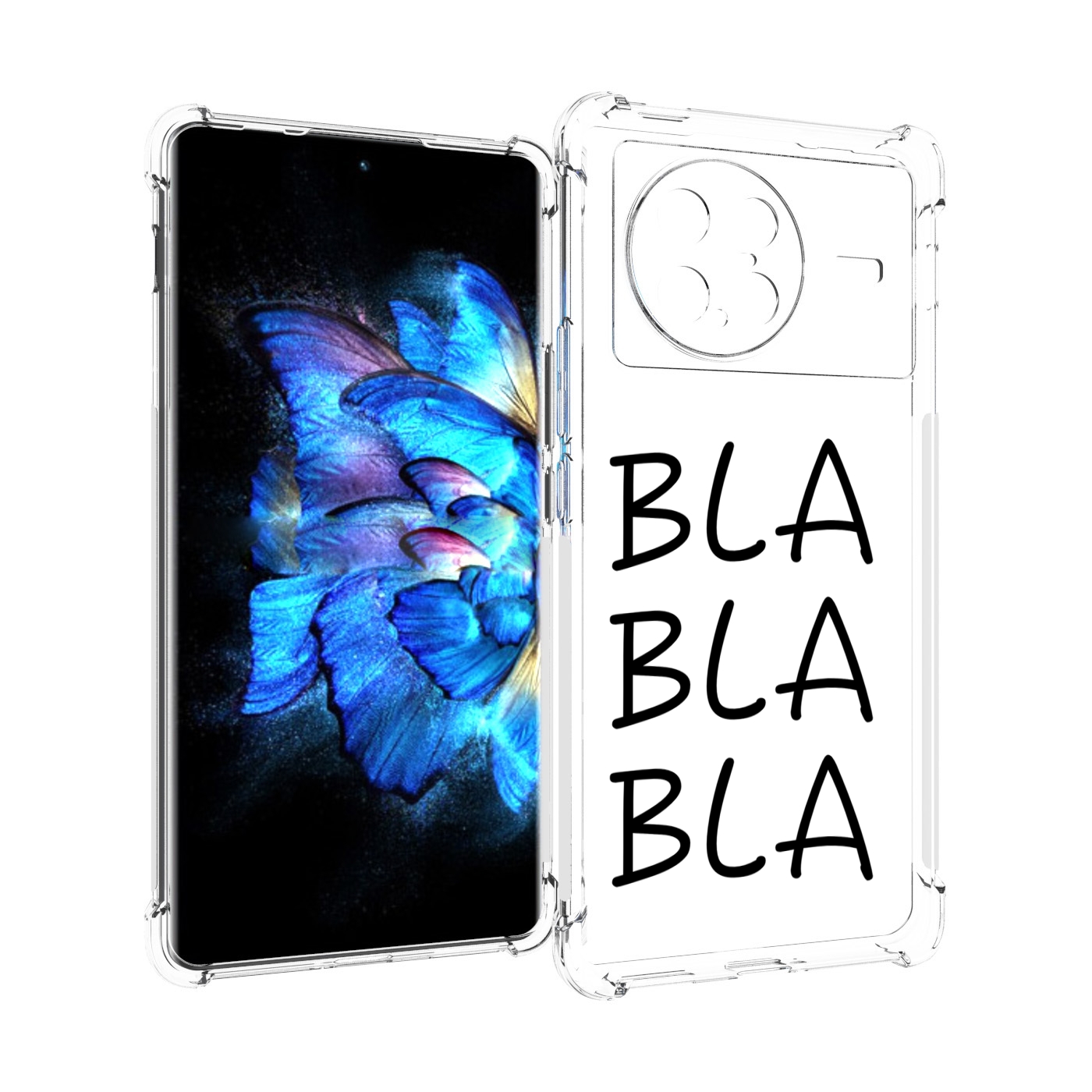 

Чехол MyPads Bla-Bla для Vivo X Note 5G, Прозрачный, Tocco