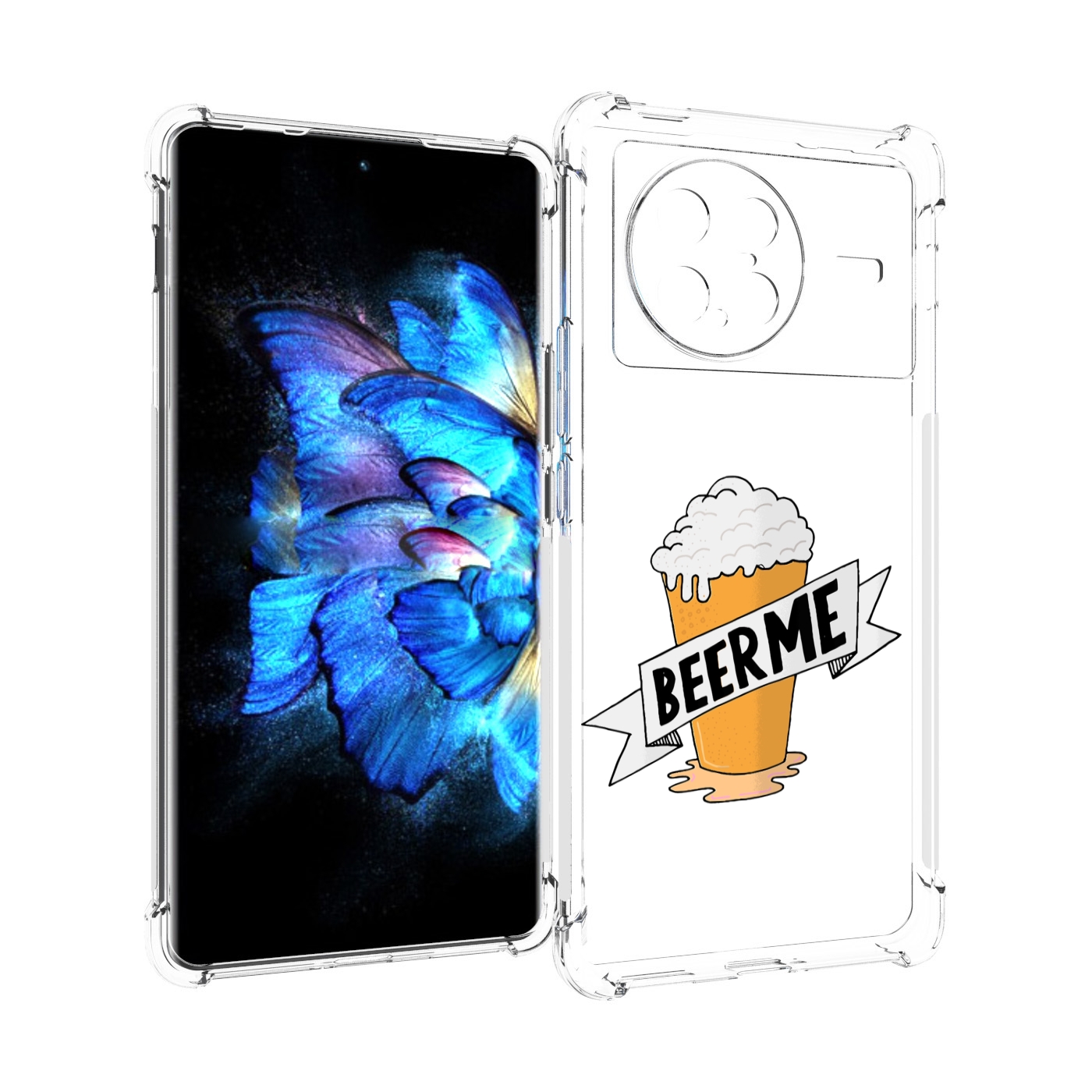

Чехол MyPads Beer-me для Vivo X Note 5G, Прозрачный, Tocco