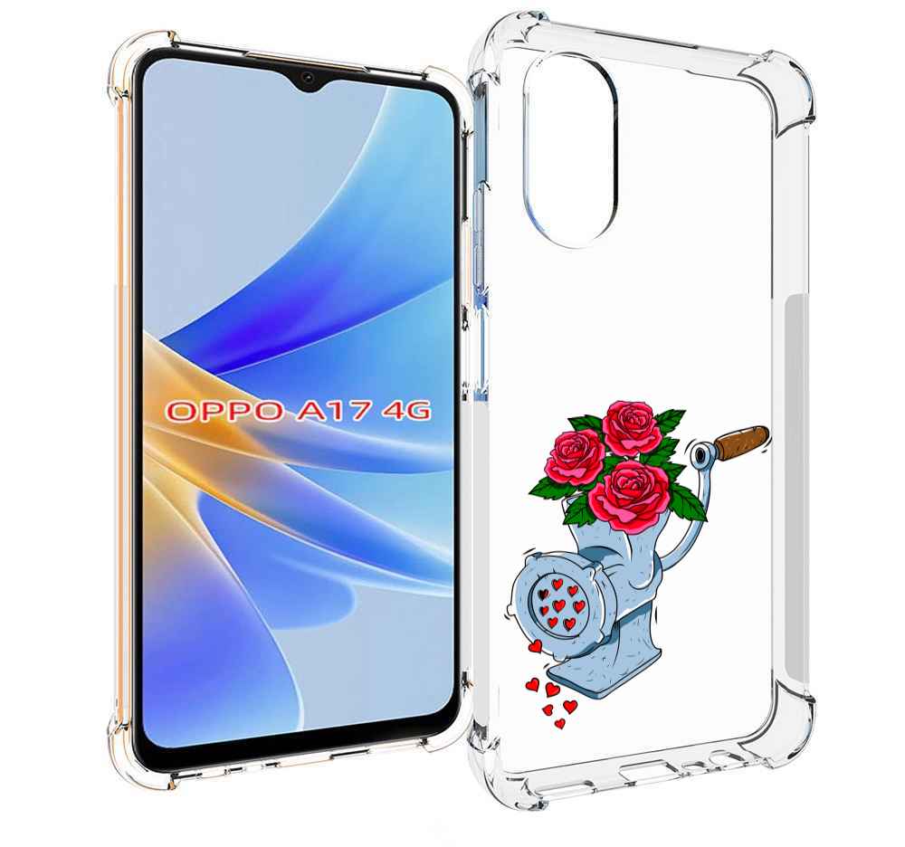 

Чехол MyPads Цветочные сердца для OPPO A17, Прозрачный, Tocco