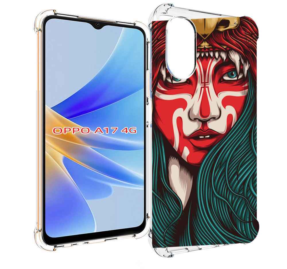 

Чехол MyPads девушка-в-маскировке для OPPO A17, Прозрачный, Tocco
