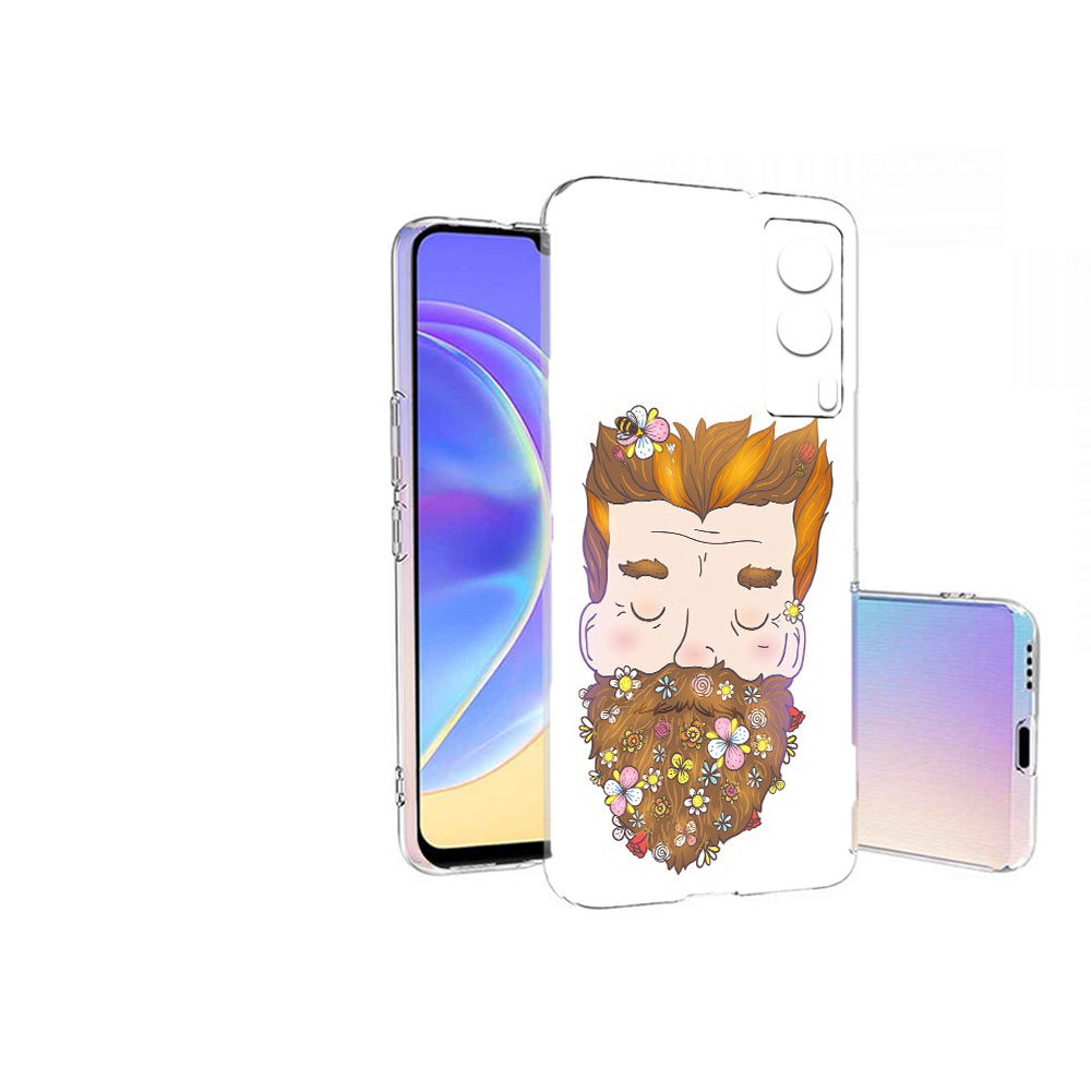

Чехол MyPads Tocco для Vivo V21E мужчина с цветами в бороде (PT161736.380.489), Прозрачный, Tocco