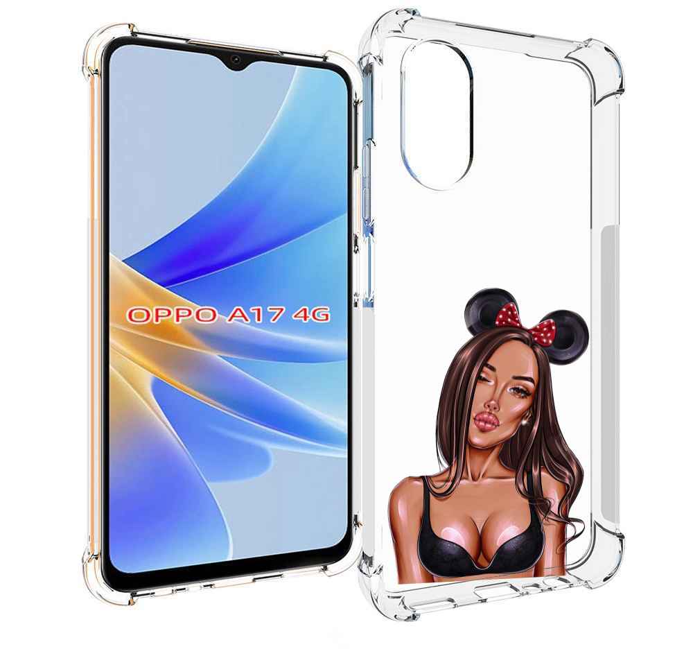 

Чехол MyPads девушка-в-купальнике-с-ушками женский для OPPO A17, Прозрачный, Tocco