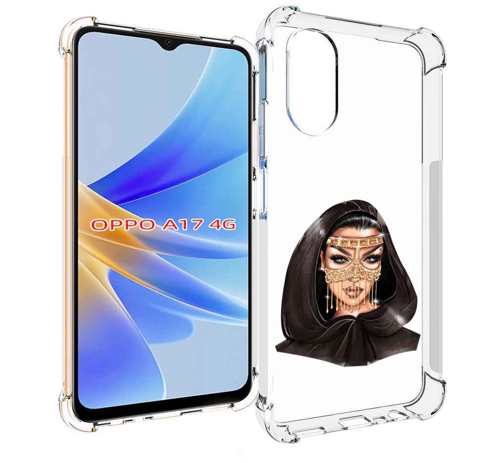

Чехол MyPads девушка-в-золотой-маске для OPPO A17, Прозрачный, Tocco