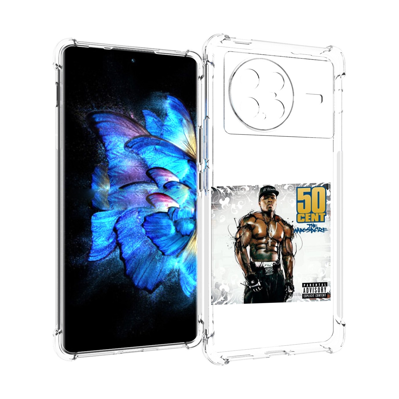 

Чехол MyPads 50 Cent - The Massacre для Vivo X Note 5G, Прозрачный, Tocco