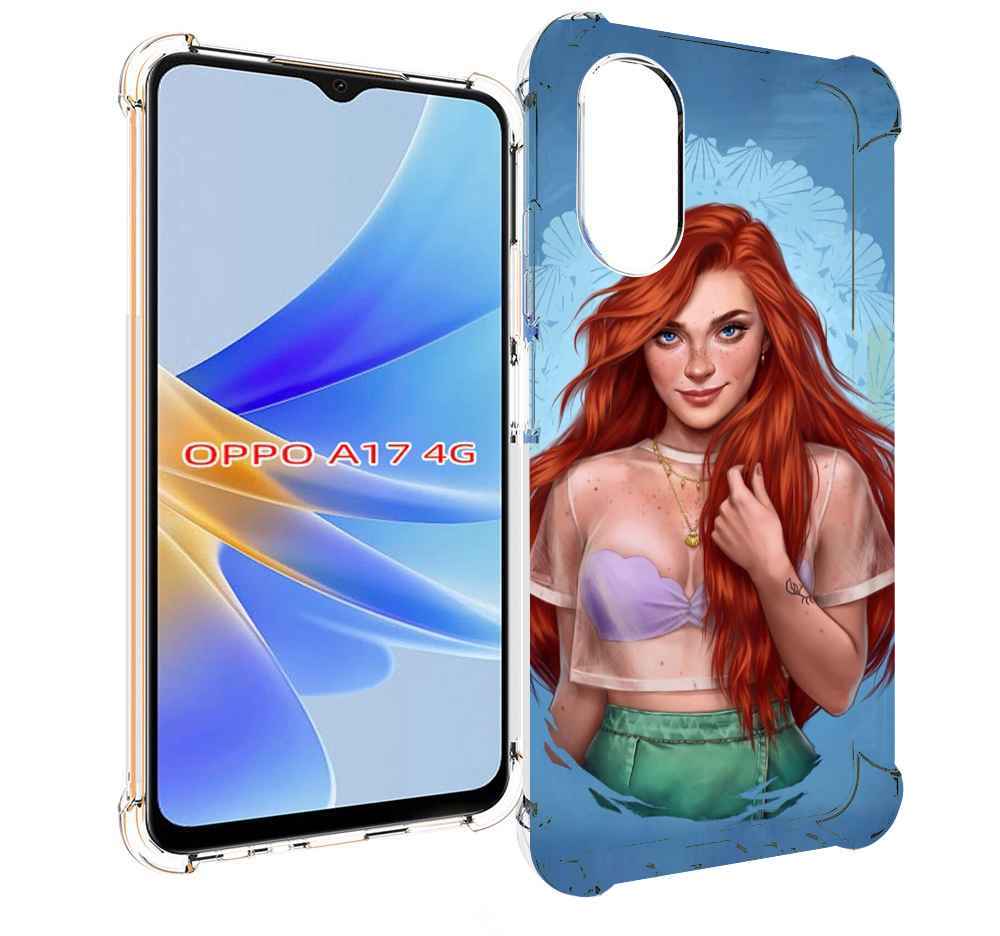 

Чехол MyPads девушка-в-голубом-фоне женский для OPPO A17, Прозрачный, Tocco