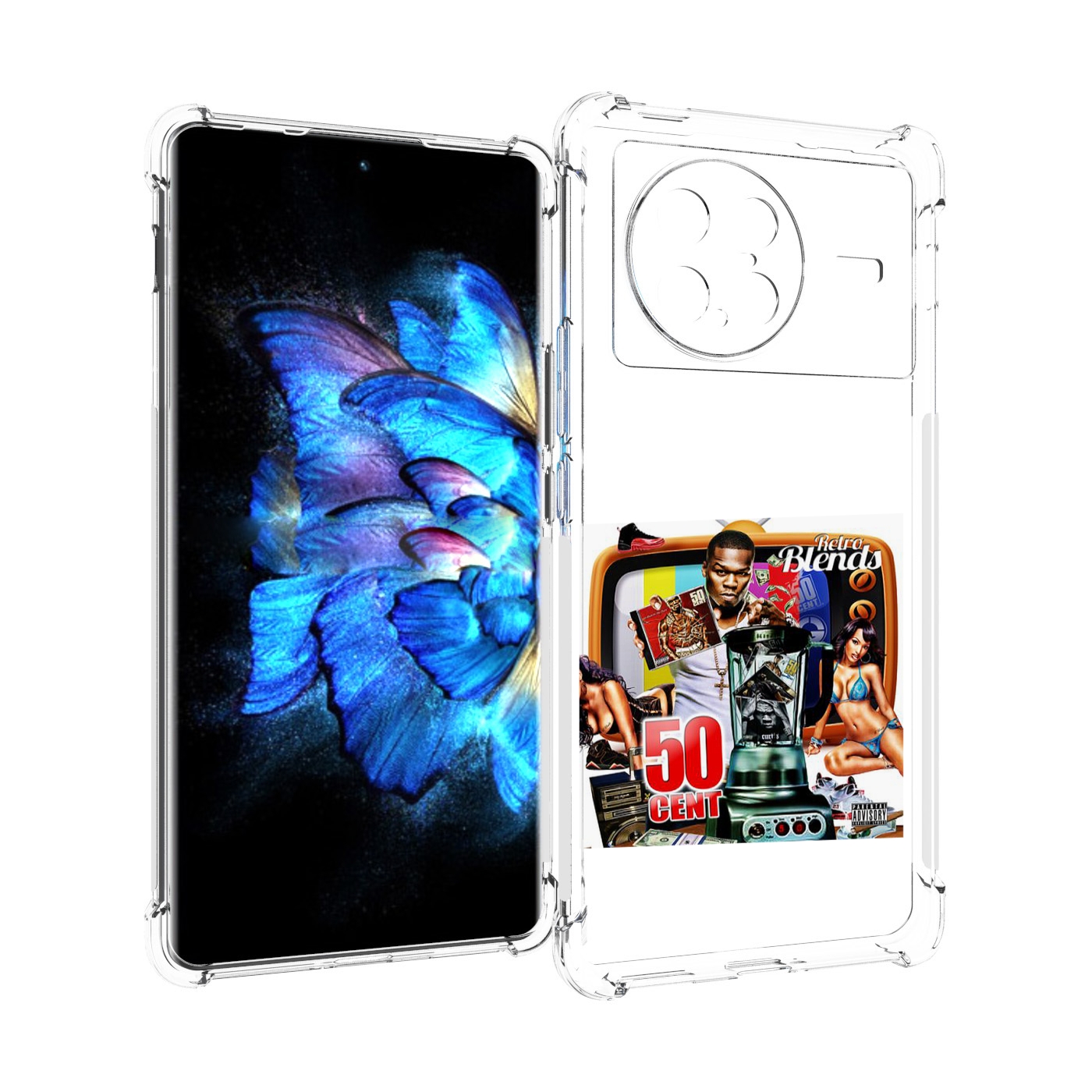 

Чехол MyPads 50 Cent - Retro 50 Cent Blends для Vivo X Note 5G, Прозрачный, Tocco