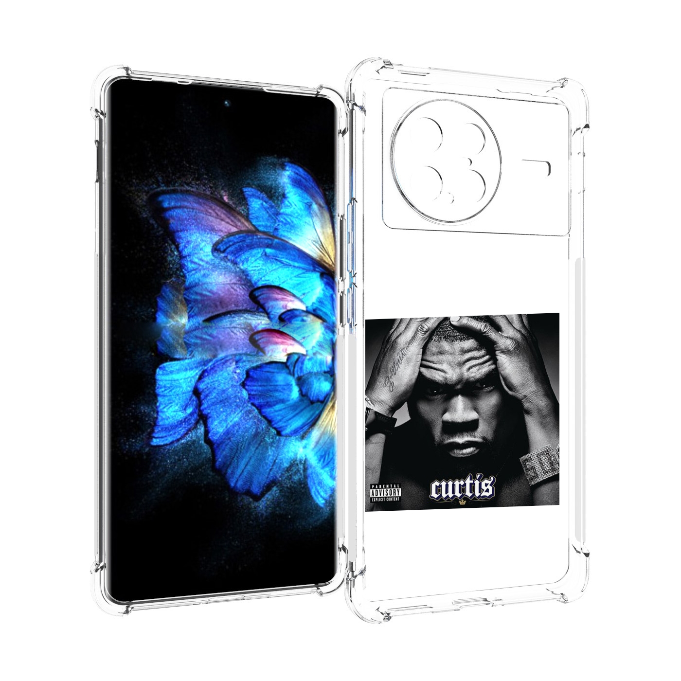 

Чехол MyPads 50 Cent - Curtis для Vivo X Note 5G, Прозрачный, Tocco