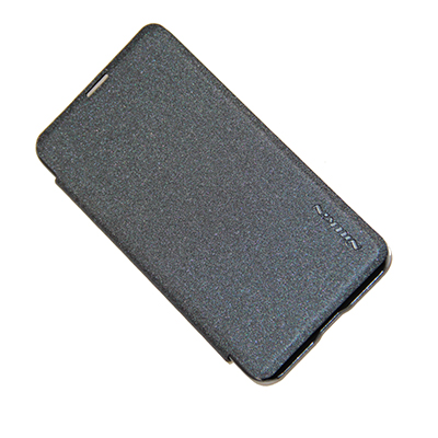 Чехол для Microsoft 430 Lumia Dual Sim флип боковой пластик-кожзам Nillkin Sparkle <серый>