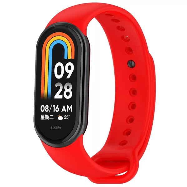 Сменный силиконовый ремешок Red Line для Xiaomi Mi Band 8 Красный