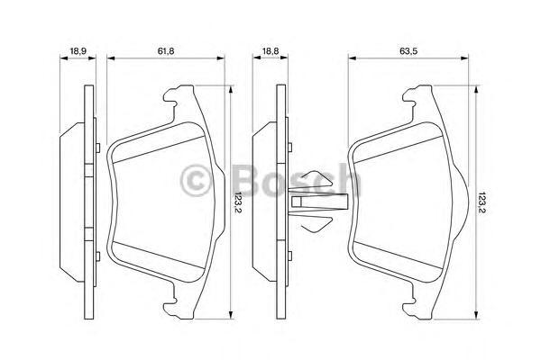 

Тормозные колодки Bosch задние для Volvo XC90 2002- 986494102