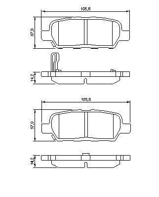 

Тормозные колодки Bosch задние дисковые 986494090