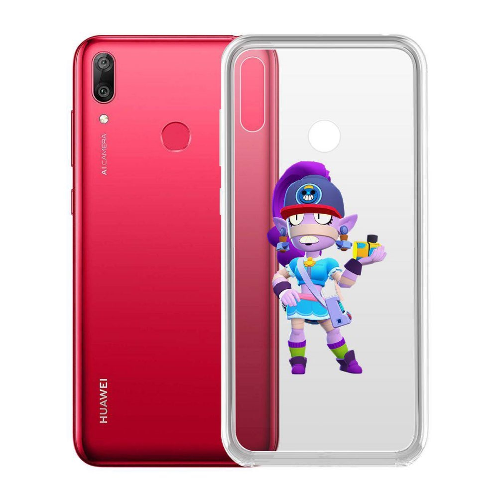 Чехол-накладка Brawl Stars-Суперфанатка Эмз для Huawei Y7 (2019)
