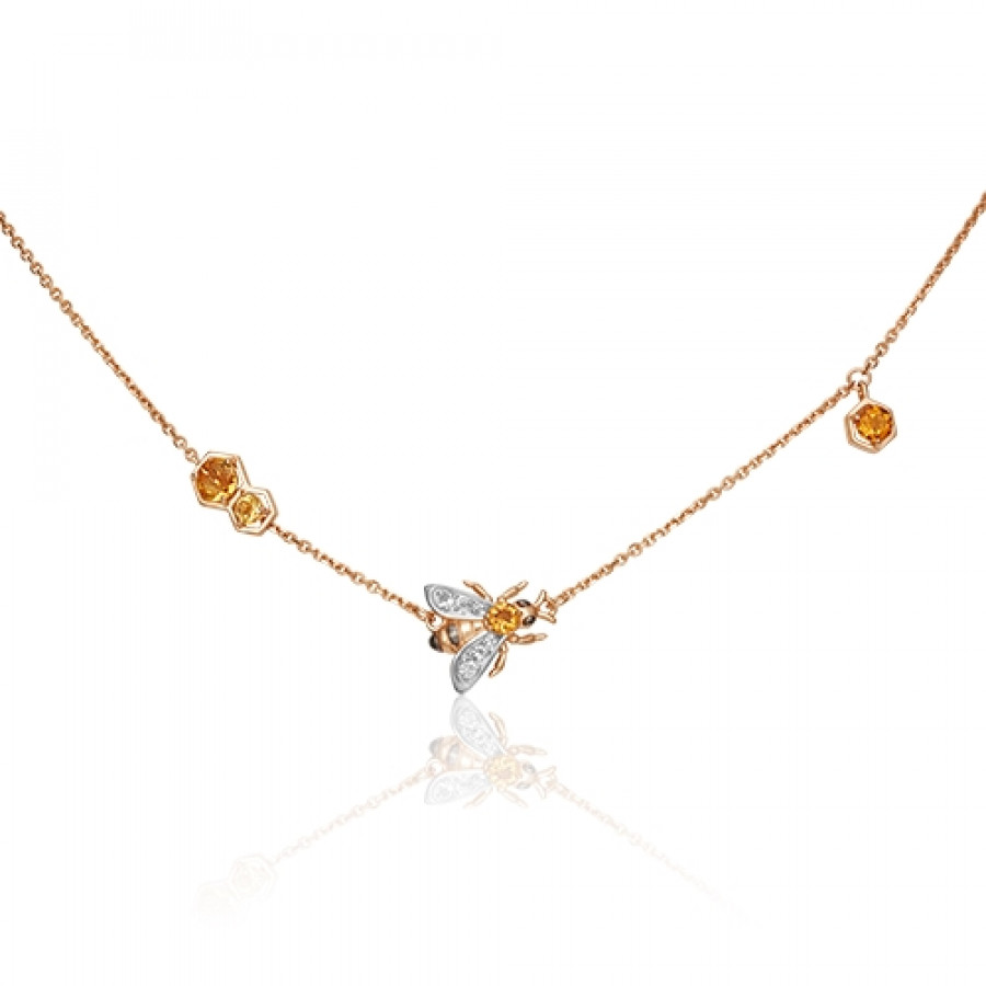 

Колье из красного золота 55 см PLATINA jewelry 07-0240-00-282-1110-57, топаз/цитрин, 07-0240-00-282-1110-57