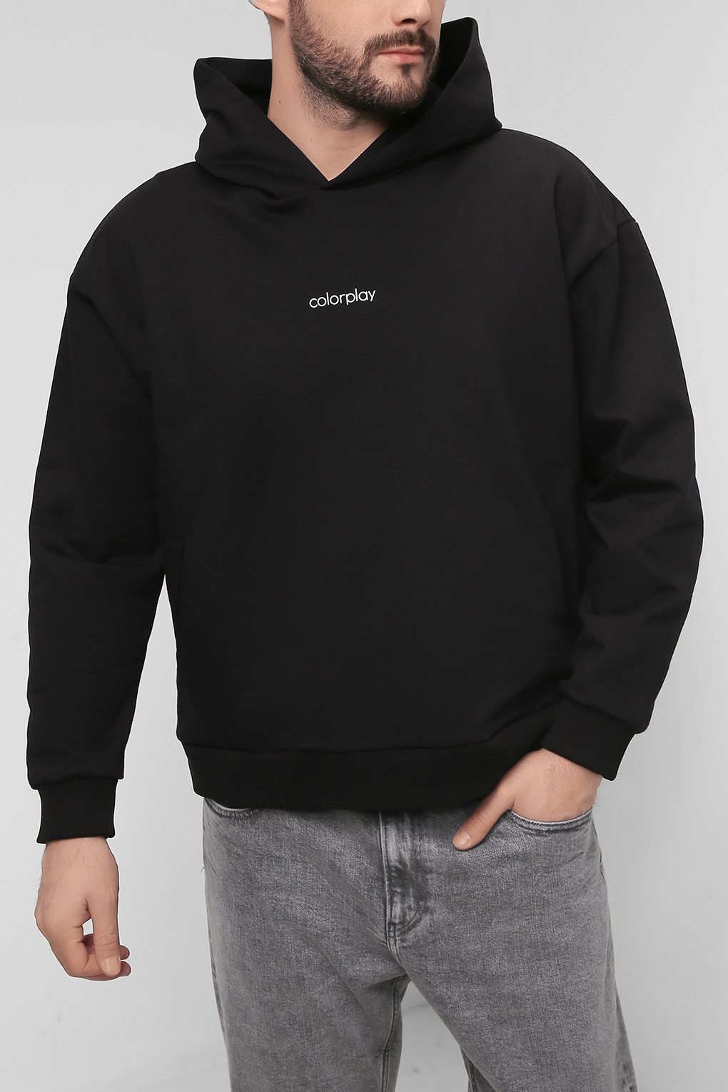 

Толстовка мужская COLORPLAY CP21081155-001 черная 2XL, CP21081155-001