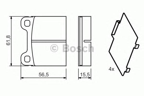 

Тормозные колодки Bosch задние дисковые 986466302
