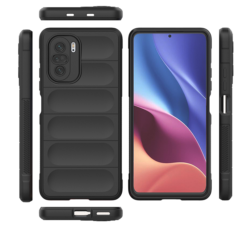 фото Чехол flexible case для xiaomi poco f3 (черный) black panther