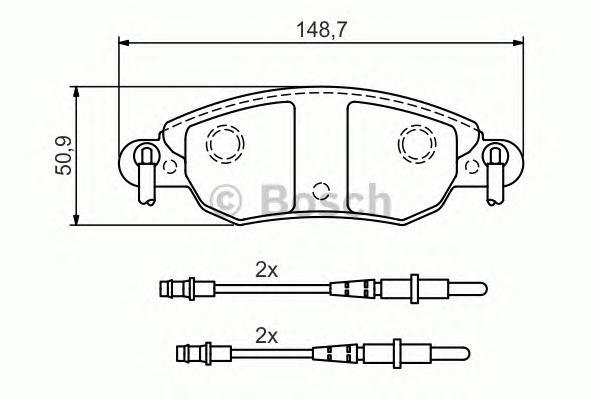 

Тормозные колодки Bosch передние 986424598